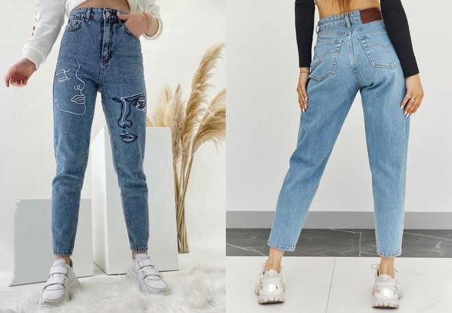 зауженные женские джинсы