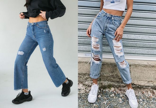 женские рваные джинсы 2022