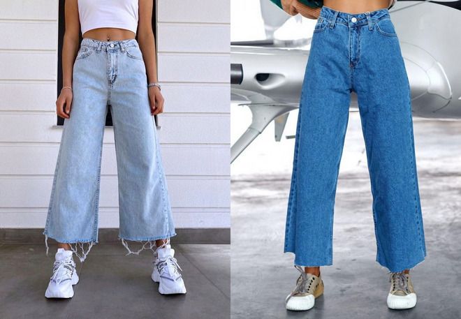 укороченные женские джинсы
