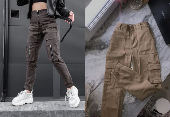 женские джинсы карго 2022