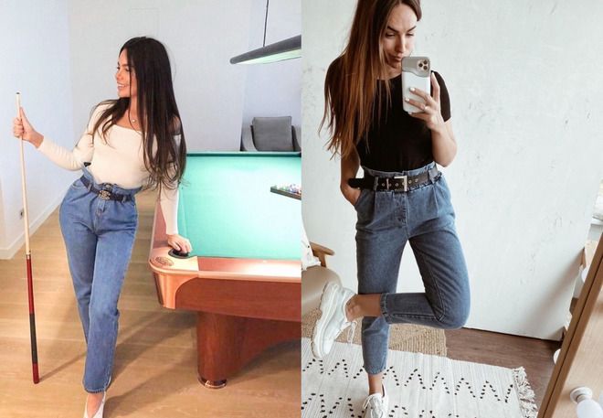зауженные женские джинсы