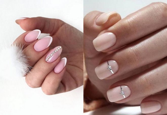 wedding nude manicure for the bride