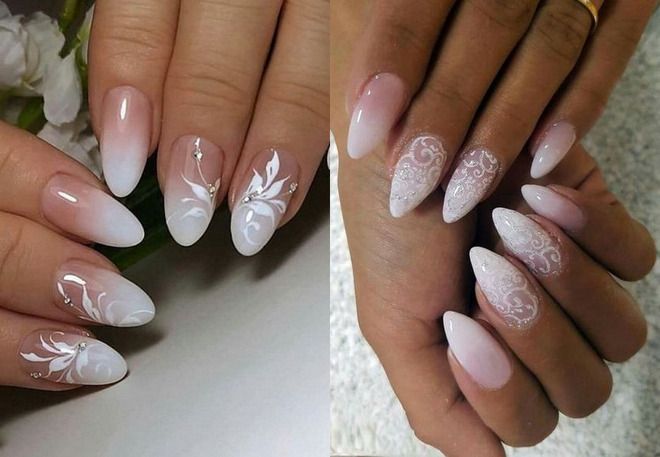 wedding manicure ombre for the bride