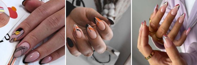 autumn manicure french