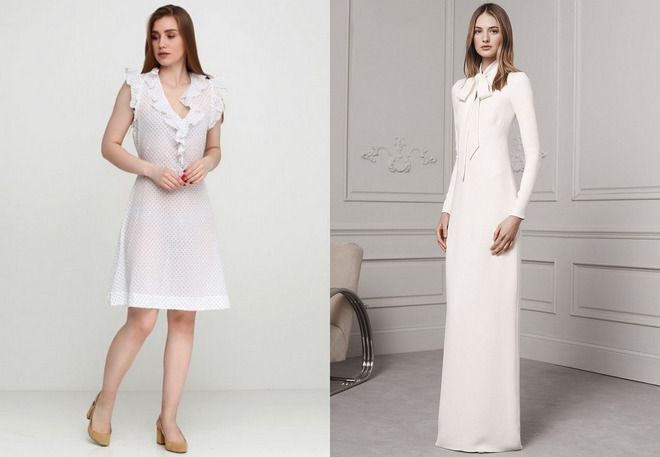 белое платье бренды