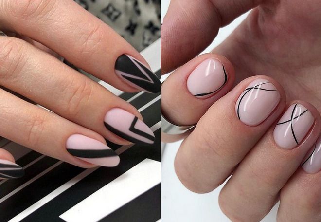 manicure design for short oval nails