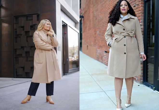стильные пальто для полных женщин