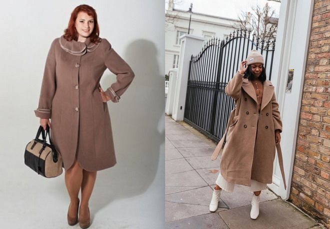 пальто для полных женщин