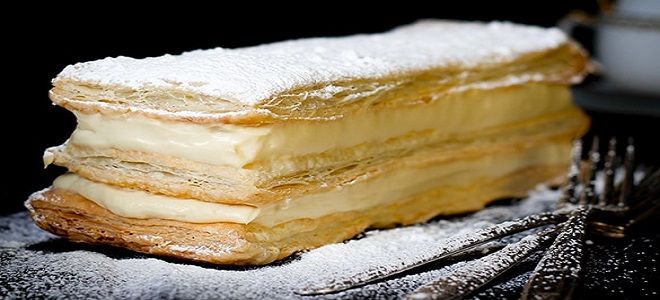 рецепт торта Наполеон из готового слоеного теста