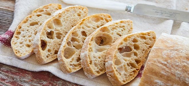 рецепт хлеба чиабатта