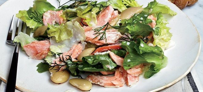 рыбный салат из горбуши