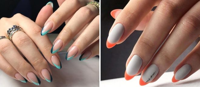 french summer on nails almonds
