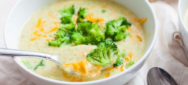сырный суп с брокколи
