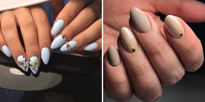 almond shaped short nails manicure summer