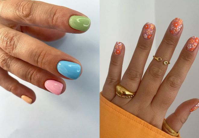 fashionable manicure design for the summer