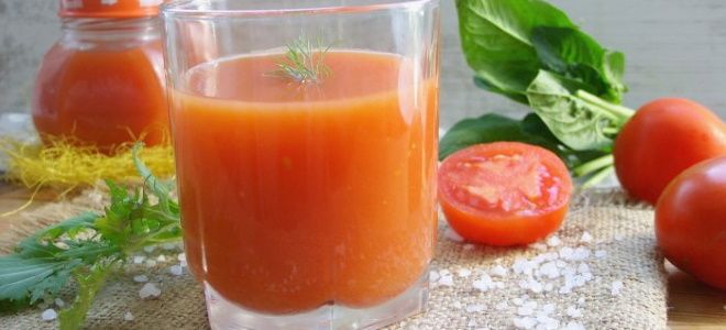 томатный сок с чесноком на зиму