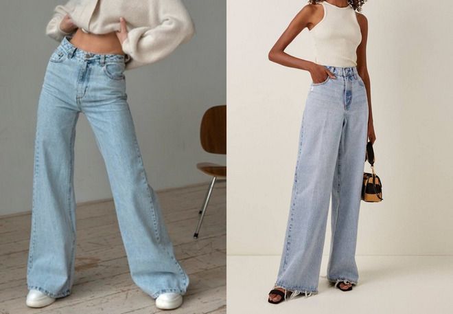джинсы женские палаццо