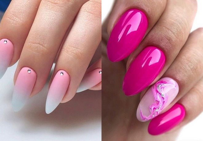 pink almond manicure for summer 2022
