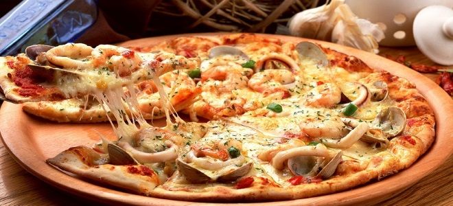 начинка для пиццы с морепродуктами