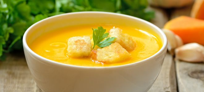 тыквенный суп с сыром