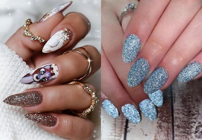 fashionable New Year's manicure