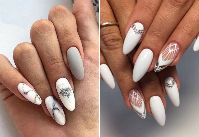 youth design on almond nails