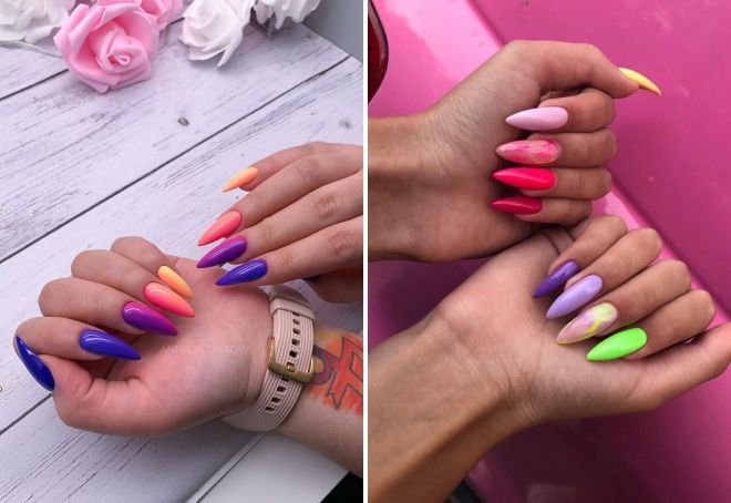 colored nails design