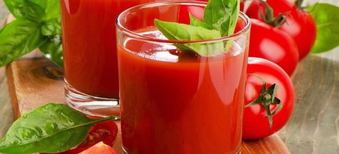 томатный сок с базиликом на зиму