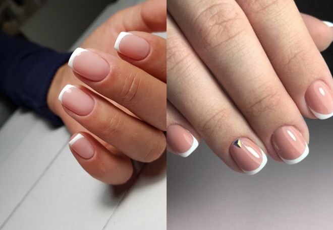 classic manicure for short nails