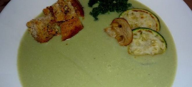крем суп с грибами и кабачком рецепт