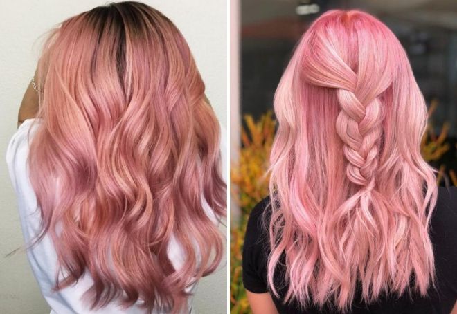 розовое окрашивание волос