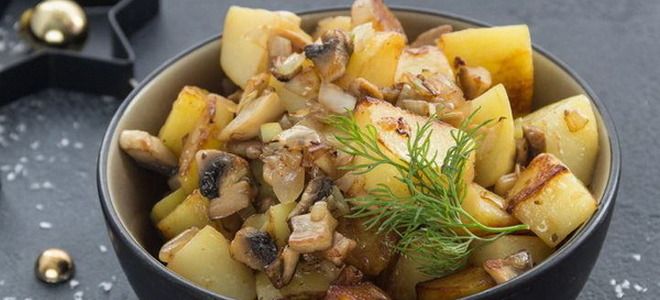 картошка с грибами в рукаве в духовке