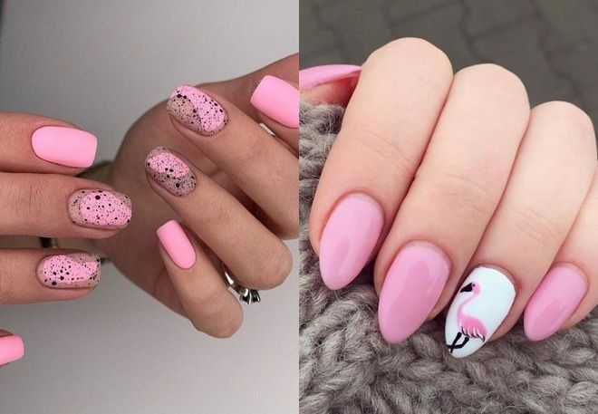 summer pink manicure