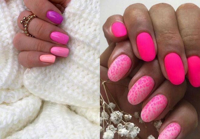 bright pink summer manicure