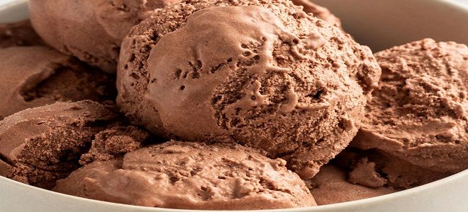 шоколадное мороженое из сливок и сгущенки