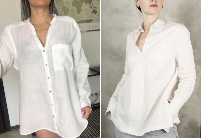 модные женские белые рубашки