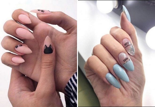 spring manicure for sharp nails