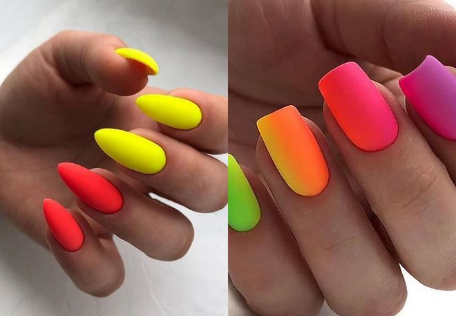 colorful summer manicure