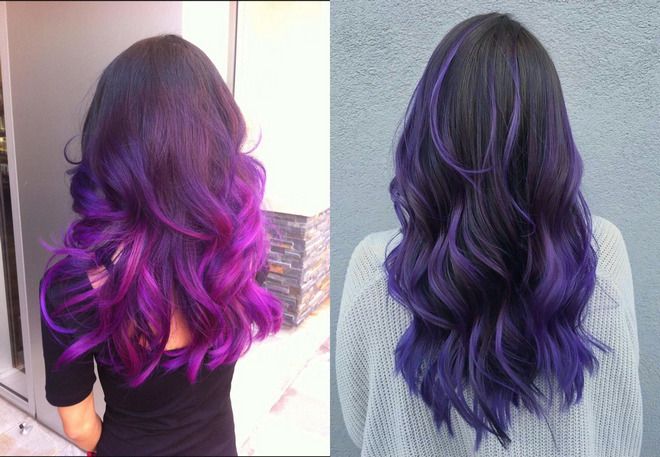 trendy purple hair