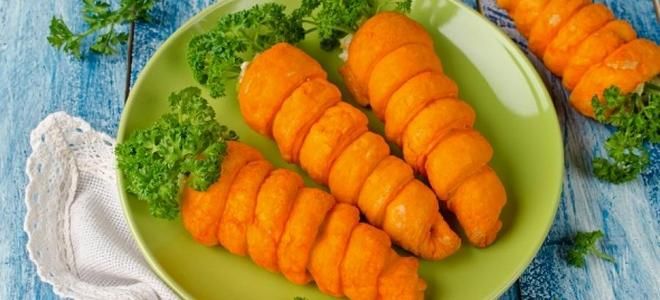 новогодняя закуска в виде морковки