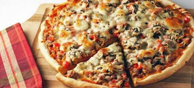 пицца на сковороде с фаршем рецепт