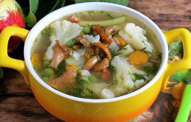 овощной суп с грибами