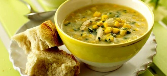 куриный суп с вермишелью и кукурузой
