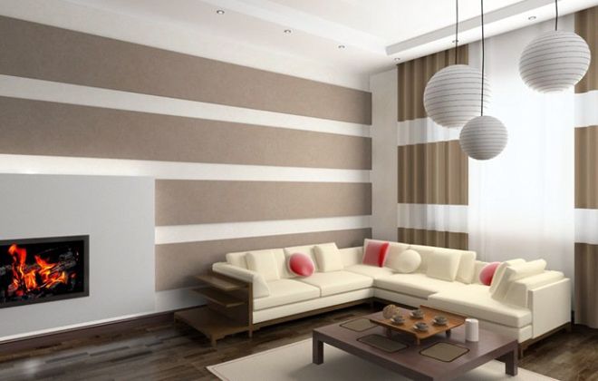 Дизайн комнаты с одной стеной другого цвета