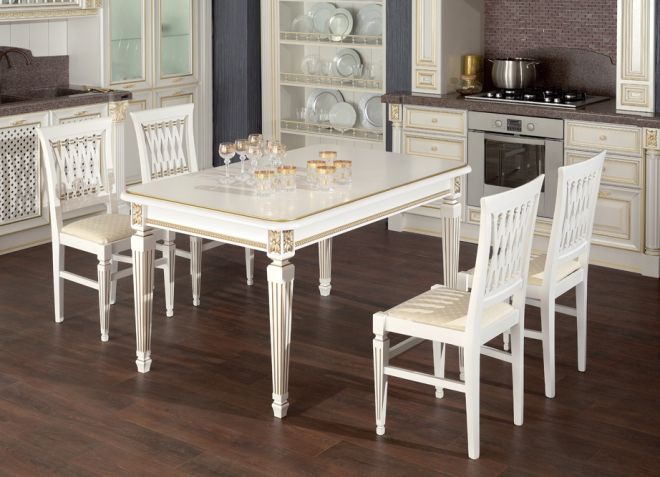 Мебель для кухни стол и стулья современный стиль