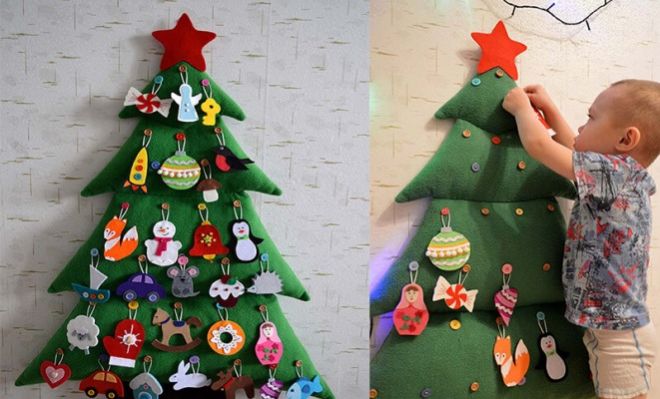 как украсить детскую к Новому году елка