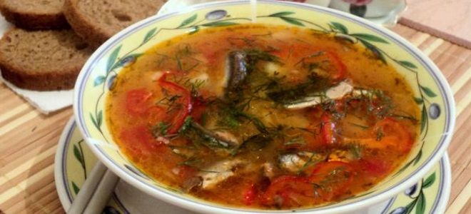 рыбный суп из консервов килька в томате