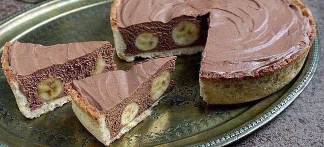 шоколадный пирог с бананом