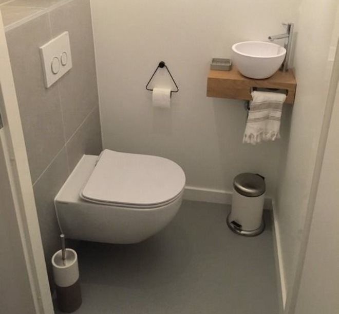 дизайн маленького туалета в квартире раковина