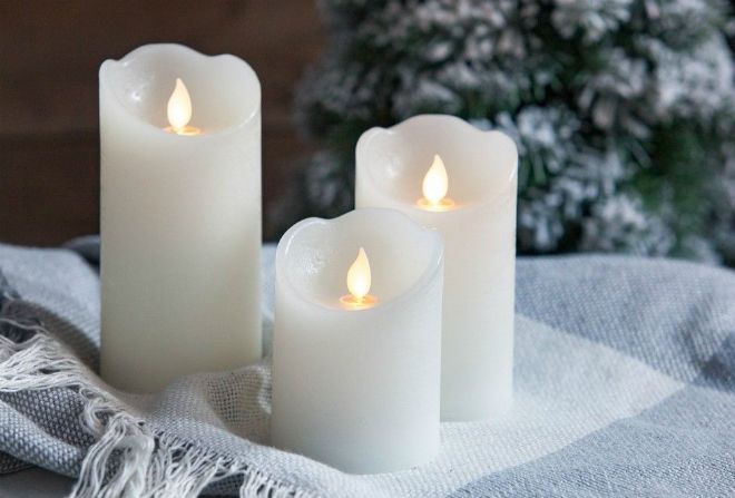 новогодние электрические свечи белое свечение